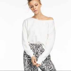 CULPOS X INC Womens Ivory Long Sleeve Off Shoulder Top